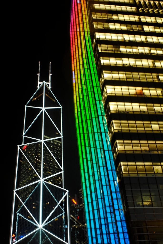 Hong-Kong - Bank of China (BOC) Building (by night :-))